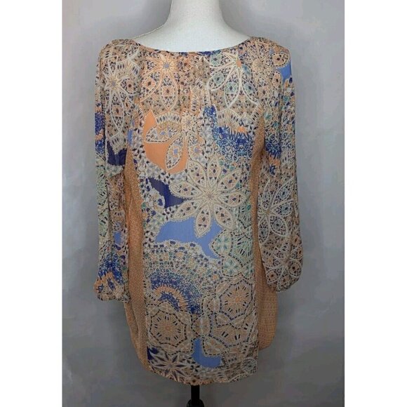 Meadow Rue Top Blouse Crochet Sheer - Picture 3 of 4